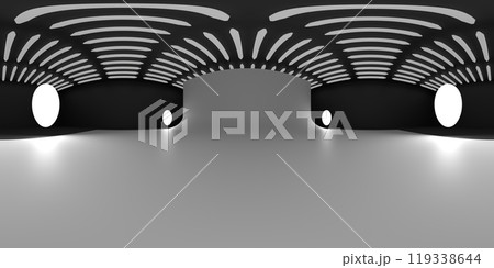 VR 360 studio panorama with reflections. Animation 3D hdri VR 360 studio panorama with reflections. Animation 3D hdri 119338644