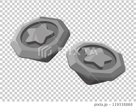 Illustration of two tops lined up_Beigoma 119338868