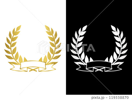 月桂樹、月桂冠、アワードと表彰、ローレルのアイコン09 月桂樹、月桂冠、アワードと表彰、ローレルのアイコン09 119338870