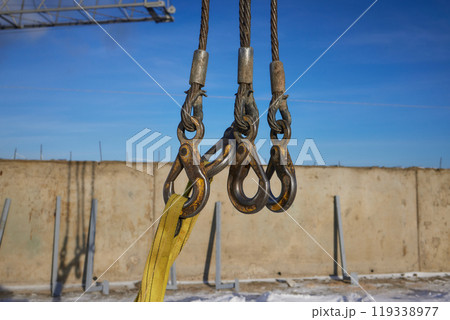 Crane hook, on which chains with hooks and fastening elements are attached Crane hook, on which chains with hooks and fastening elements are attached 119338977