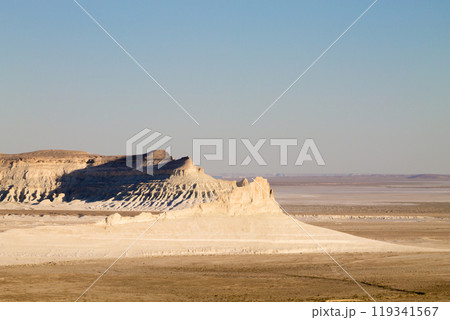 Stunning Mangystau landscape, Kazakhstan. Rock pinnacles view, Bozzhira valley 119341567