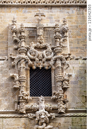 The Monastery of the Order of Christ, Convento de Cristo at the city of Tomar. Santarem District. Portugal. 119342303