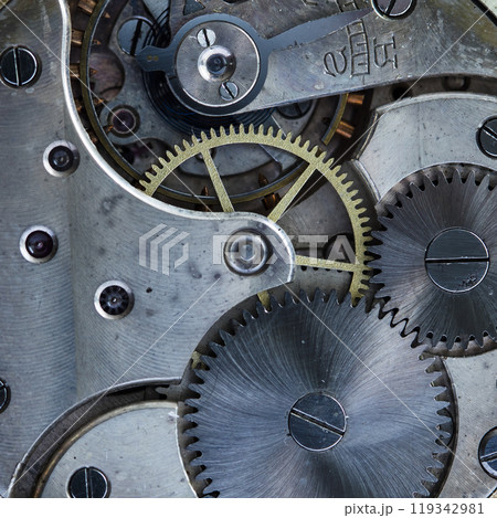clockwork vintage mechanical watch, high resolution and detail 119342981