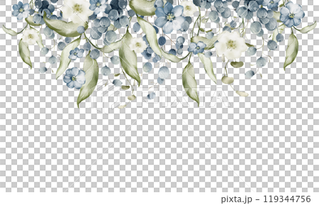 Grape Frame with green plant on isolated background. Watercolor Botanical border of template with bilberry for wedding invitation cards. Hand-drawn elegant banner with black rowan for postcards. Grape Frame with green plant on isolated background. Watercolor Botanical border of template with bilberry for wedding invitation cards. Hand-drawn elegant banner with black rowan for postcards. 119344756