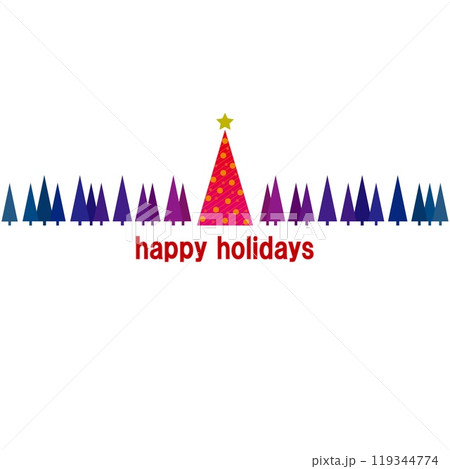 ハッピーホリデーズ　happy holidays　クリスマスツリー　christmas tree 119344774