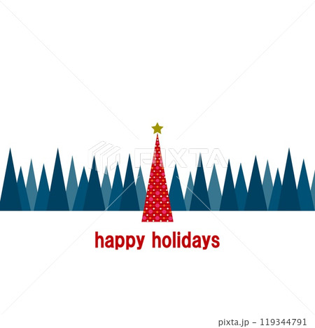 ハッピーホリデーズ happy holidays クリスマスツリー christmas tree ハッピーホリデーズ happy holidays クリスマスツリー christmas tree 119344791