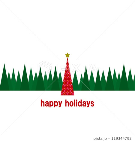 ハッピーホリデーズ happy holidays クリスマスツリー christmas tree ハッピーホリデーズ happy holidays クリスマスツリー christmas tree 119344792