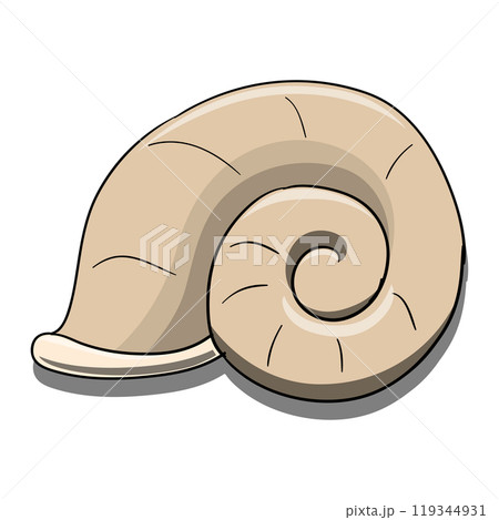 Helix shell cartoon color vector illustration Helix shell cartoon color vector illustration 119344931