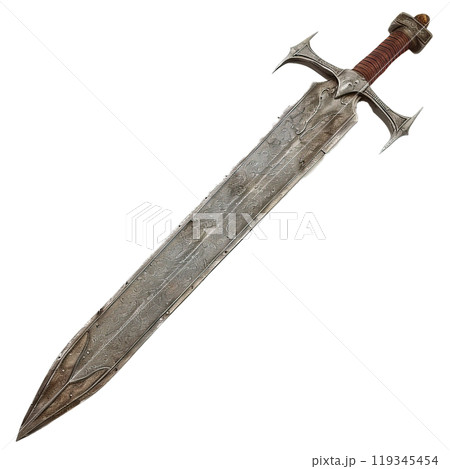 Vintage patterned sword with intricate detail, perfect for historical concepts Vintage patterned sword with intricate detail, perfect for historical concepts 119345454