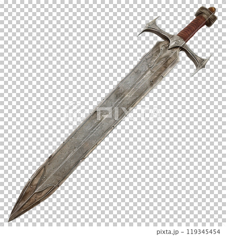 Vintage patterned sword with intricate detail, perfect for historical concepts Vintage patterned sword with intricate detail, perfect for historical concepts 119345454