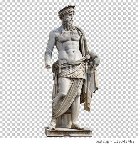 Classic marble statue of a greek deity, edited with a transparent background for versatile use Classic marble statue of a greek deity, edited with a transparent background for versatile use 119345468
