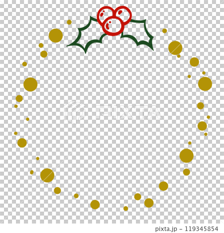 Gold, green and red wreath Gold, green and red wreath 119345854