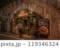 夜の東京都内、鉄道ガード下の風景　飲食店グルメ、仕事帰りのサラリーマン他の後ろ姿を撮影 119346324