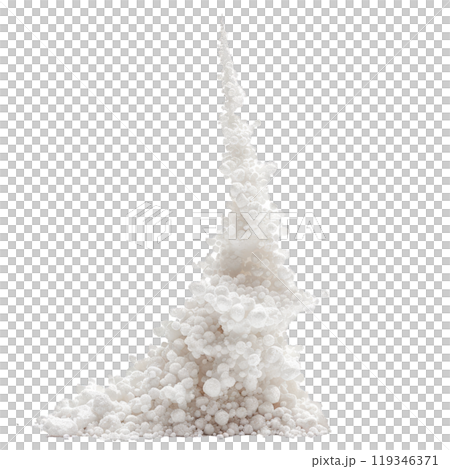 Digitally generated dynamic white smoke plume isolated for design use on a transparent checkered background Digitally generated dynamic white smoke plume isolated for design use on a transparent checkered background 119346371