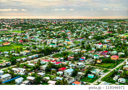 Aerial view of Georgetown, the capital of Guyana in South America Aerial view of Georgetown, the capital of Guyana in South America 119346971