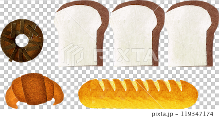 麵包店的各種麵包 119347174