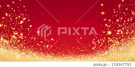 キラキラ輝く赤いクリスマス背景 輝くバックグラウンド 119347791