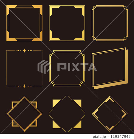 フレーム素材セット_ゴールド 119347945