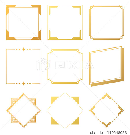 フレーム素材セット_ゴールド 119348028
