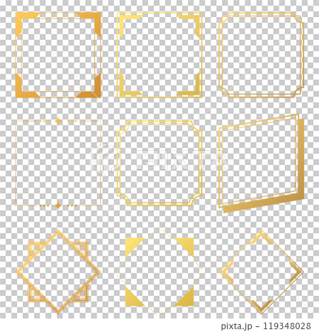 フレーム素材セット_ゴールド 119348028