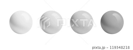 グラデーション照明で表現された4つの光沢球体 119348218