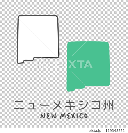 Simple map of the US state of New Mexico Illustration Simple map of the US state of New Mexico Illustration 119348251