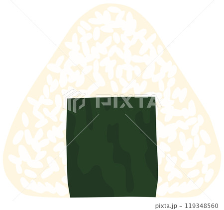 海苔を巻いたおにぎりのイラスト ベクター素材 海苔を巻いたおにぎりのイラスト ベクター素材 119348560
