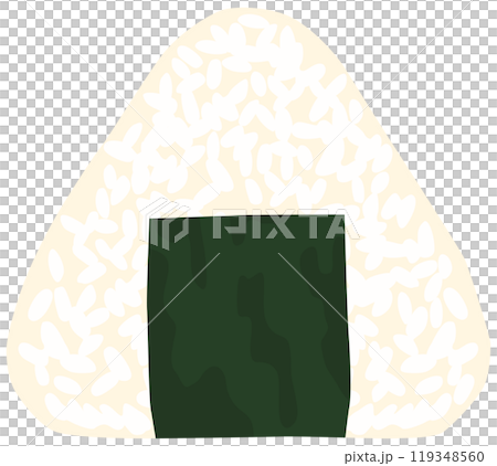 海苔を巻いたおにぎりのイラスト ベクター素材 海苔を巻いたおにぎりのイラスト ベクター素材 119348560