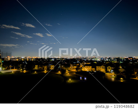 住宅街の夜景。永田公園。 119348682