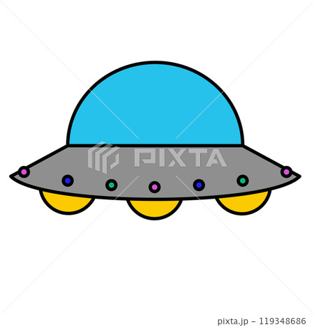 シンプルでかわいいUFOのイラスト 119348686