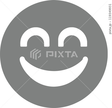 スマイルマークのシルエット素材 119349931