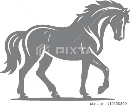 馬のシルエット素材 馬のシルエット素材 119350200