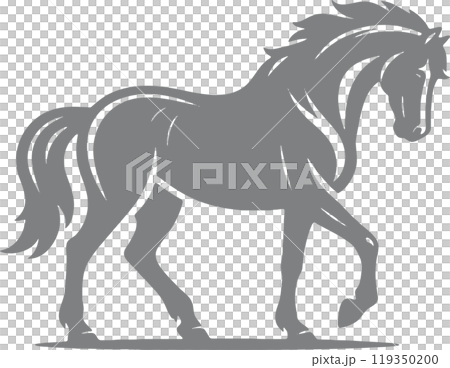 馬のシルエット素材 馬のシルエット素材 119350200