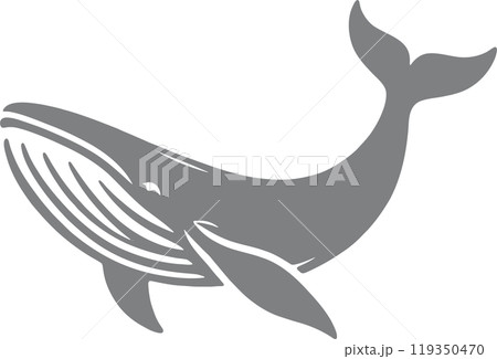 クジラのシルエット素材 クジラのシルエット素材 119350470