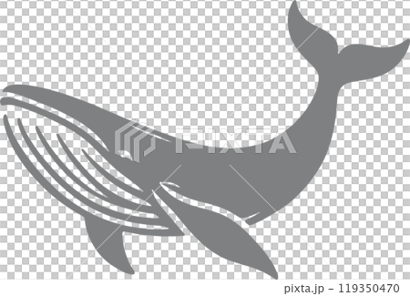 クジラのシルエット素材 クジラのシルエット素材 119350470