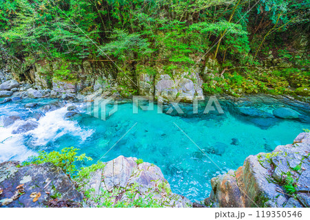 【長野県】阿寺渓谷　阿寺ブルーの熊ヶ淵 119350546
