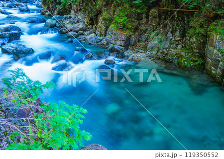 【長野県】阿寺渓谷　阿寺ブルーの熊ヶ淵 119350552