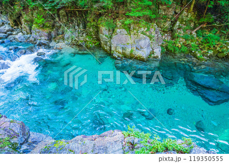 【長野県】阿寺渓谷　阿寺ブルーの熊ヶ淵 119350555
