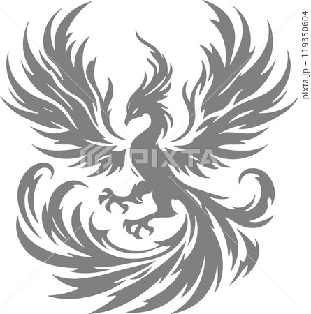 Phoenix silhouette material - Stock Illustration [119350604] - PIXTA
