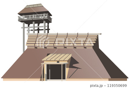吉野ヶ里遺跡　観光地イラストアイコン 119350699