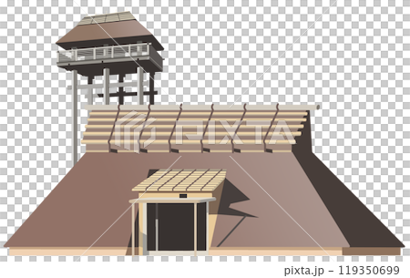 吉野ヶ里遺跡　観光地イラストアイコン 119350699
