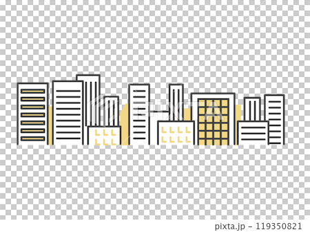 Simple illustration of a cityscape 119350821