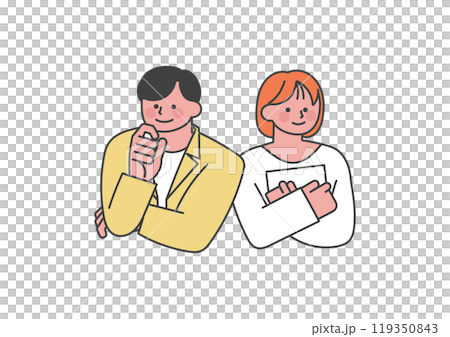 女性和男性同事 119350843