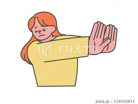 苦手なものを避けている女性 119350853