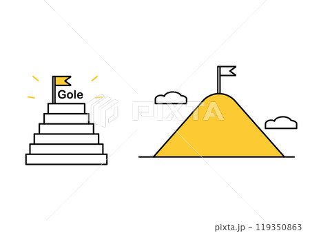 目標のイメージのイラストセット 目標のイメージのイラストセット 119350863