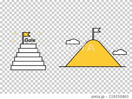 目標のイメージのイラストセット 目標のイメージのイラストセット 119350863