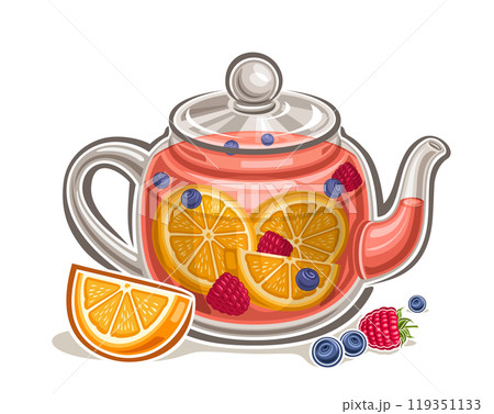 Vector logo for Fruit Tea Vector logo for Fruit Tea 119351133