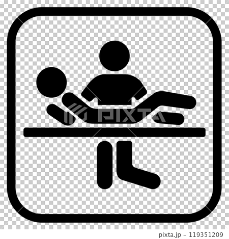 Sign for toilet with nursing bed Sign for toilet with nursing bed 119351209