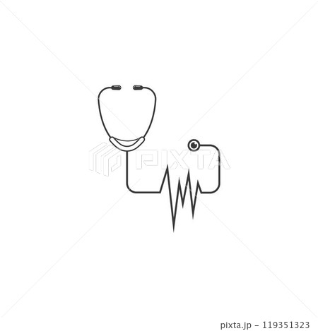 Medical health vector health logo with cross and stethoscope icon symbol. This logo is suitable for hospital and clinic. Medical health vector health logo with cross and stethoscope icon symbol. This logo is suitable for hospital and clinic. 119351323