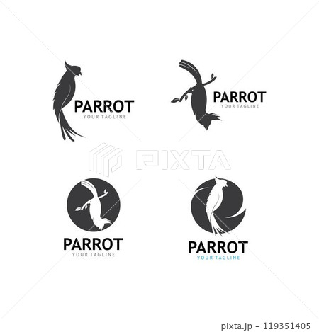 Parrot Logo Design Vector template 119351405